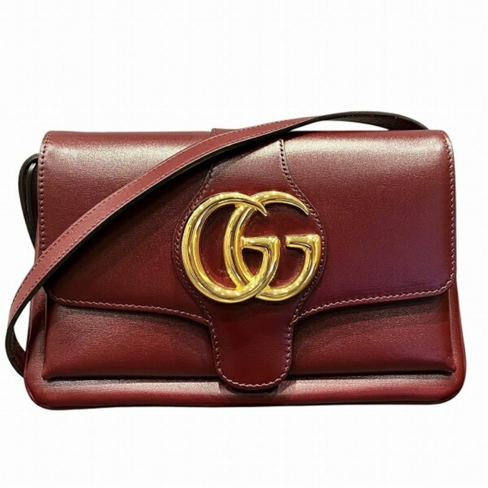 Authentic New Gucci Bordeaux and gold Crossbody Bag with Box and dust bag